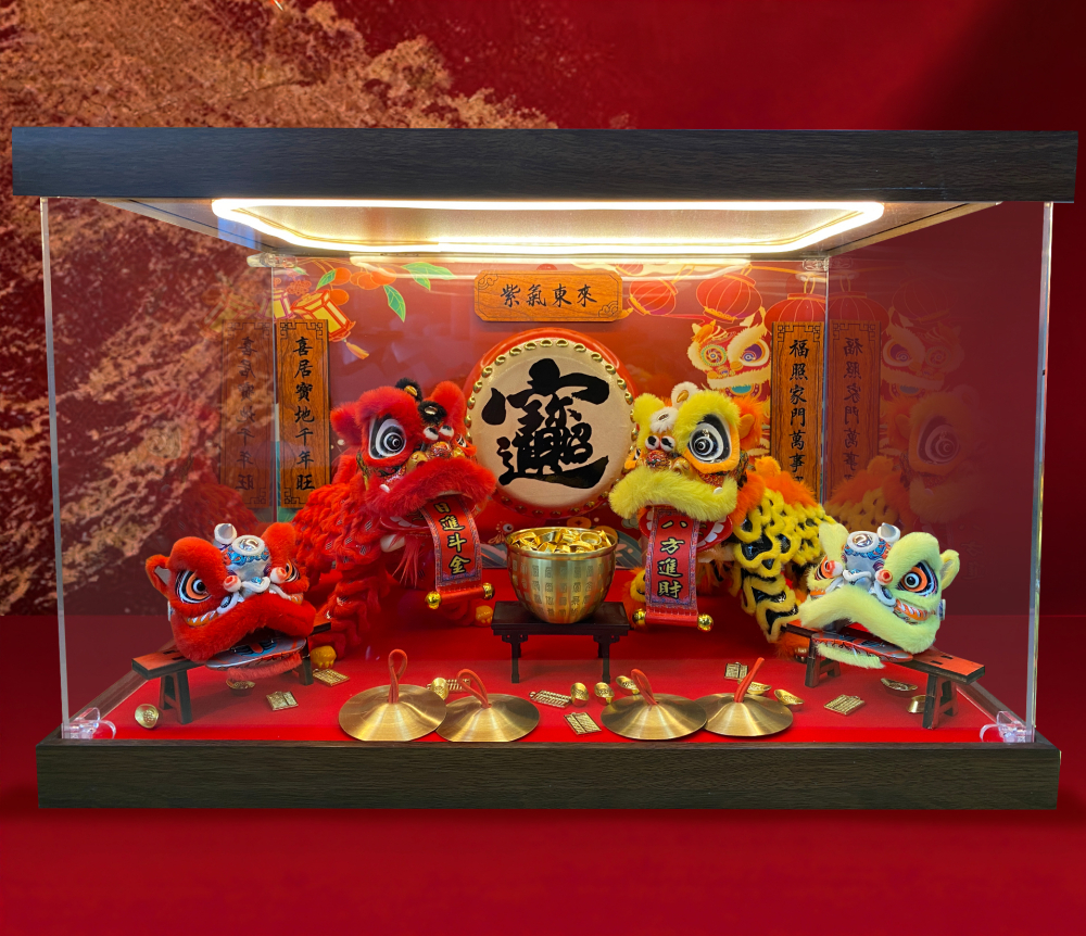 A款-雙獅獻瑞招財組合