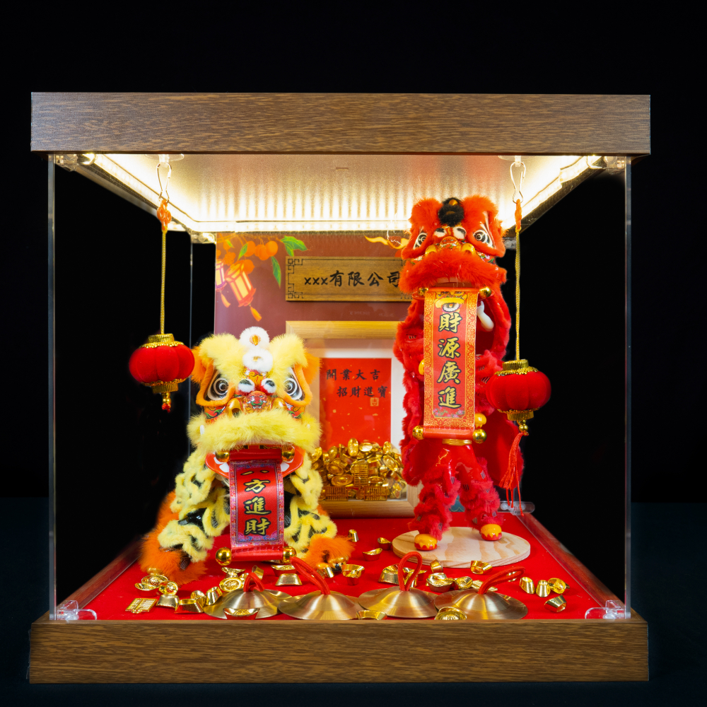 C款-雙獅獻瑞招財組合